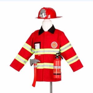 Kids Red Firefighter Costume with Hat